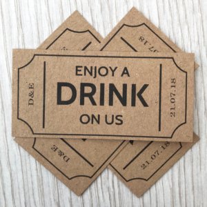Welcome / Arrival Drinks Vouchers